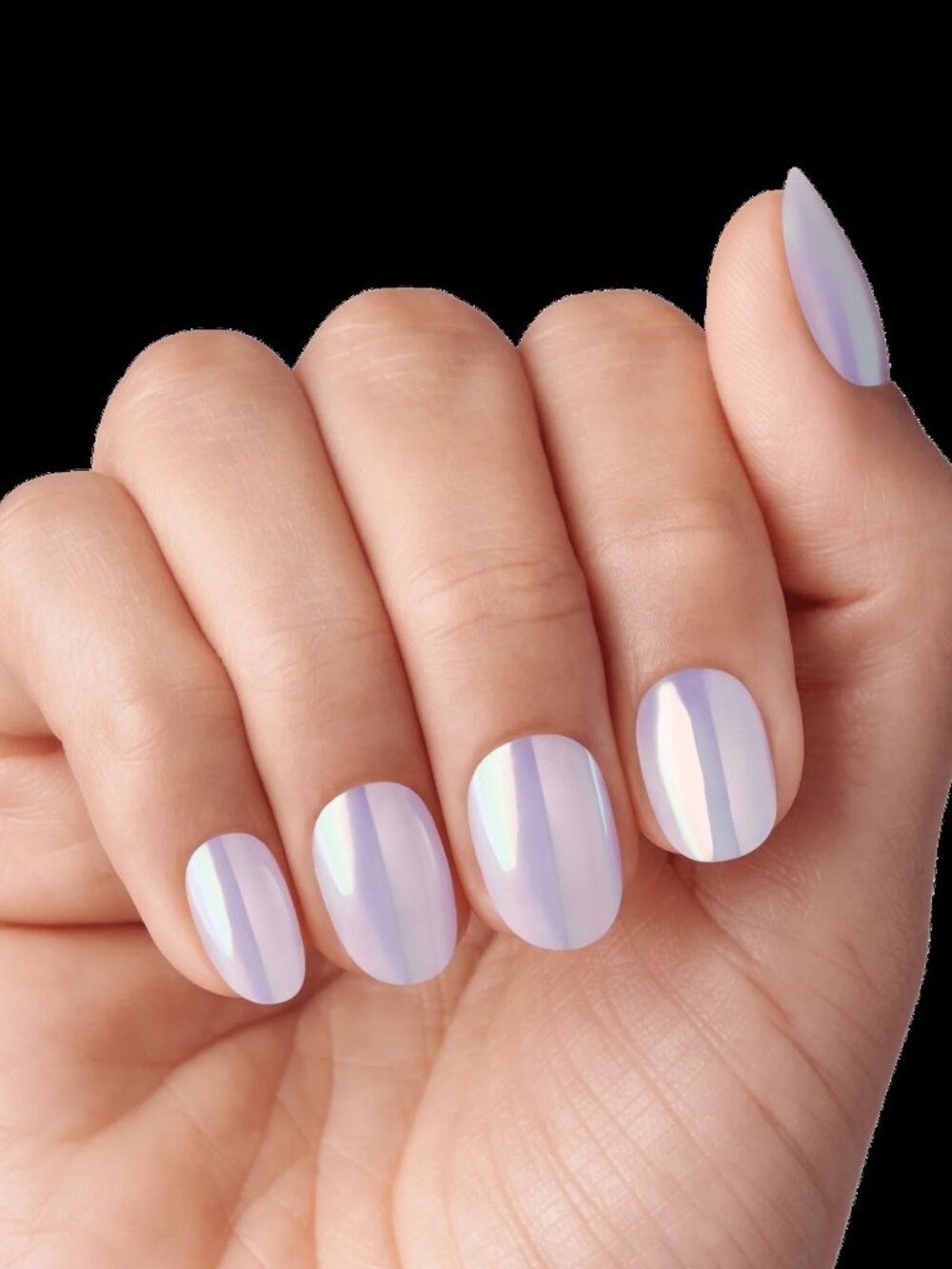 KISS Voguish Fantasy The Spins - Press-On Nails Short Oval Geometric Glitter